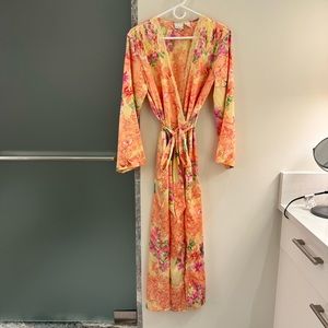 Silky Floral Robe